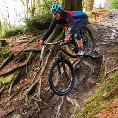 BikeRadar found that the Intrigue Advanced "places the rider in an aggressive yet comfortable position, which encourages experimentation with bigger, badder trail features." Photo courtesy BikeRadar.com