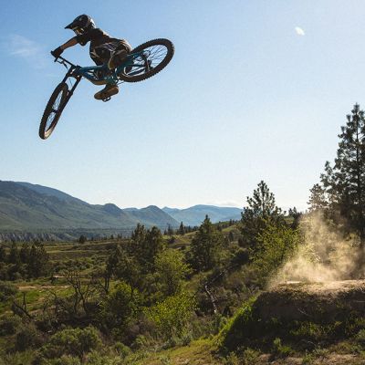 Reece Wallace sending it high at Kamloops Bike Trails, British Columbia, Canada