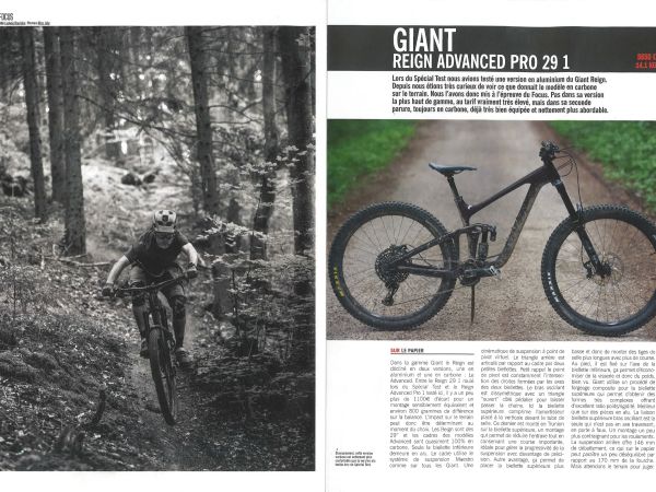 Le VTT Enduro Giant Reign Advanced Pro 29 1 a convaincu Big Bike