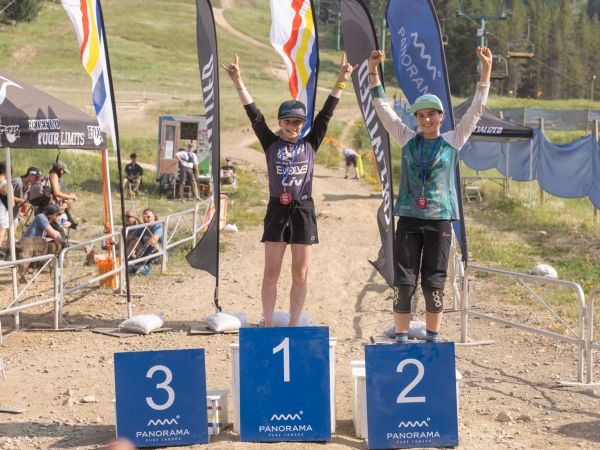 Tayte Proulx-Royds on the podium at her first BC Cups of the year