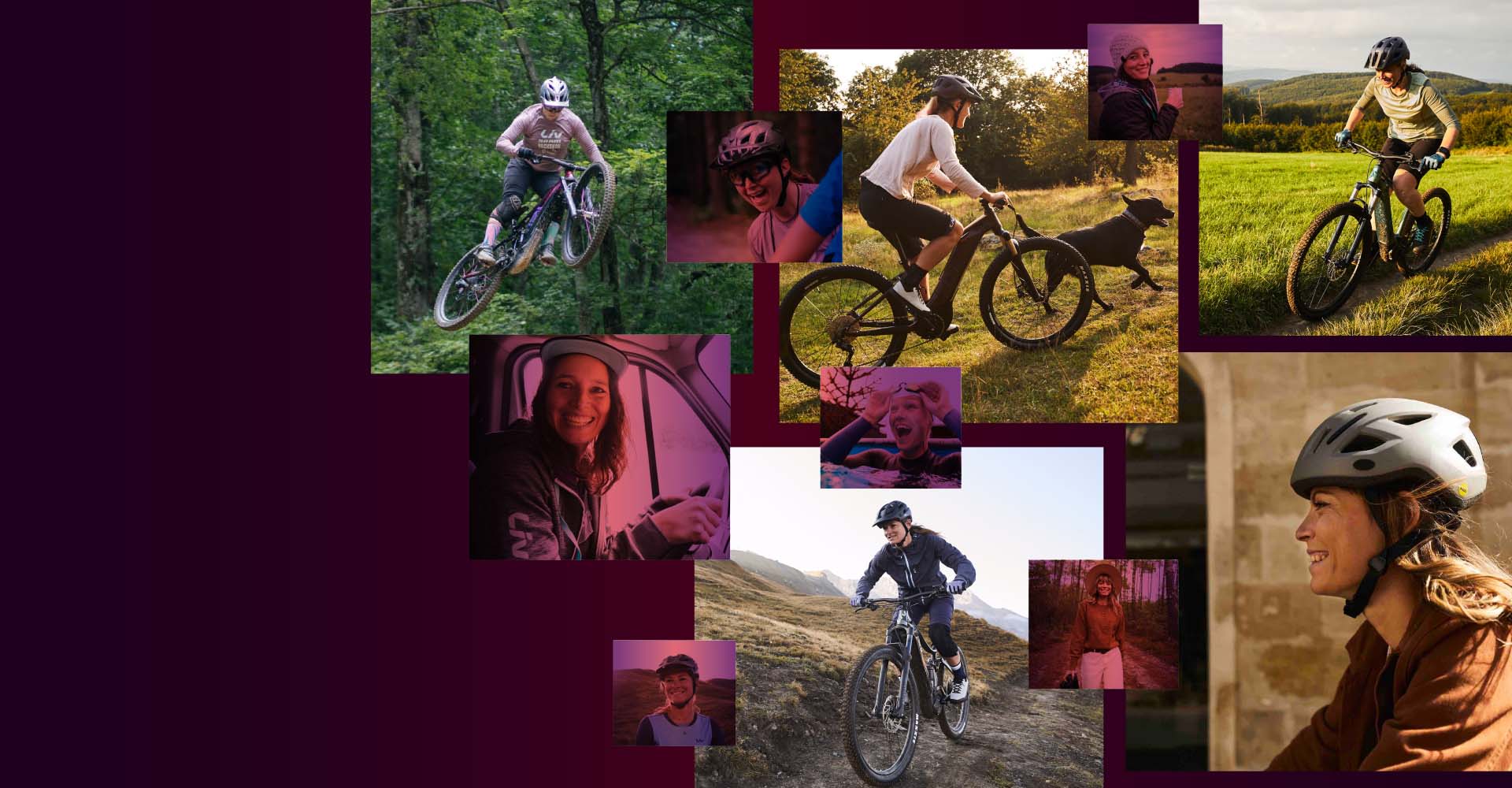 a woman riding an E-mtb