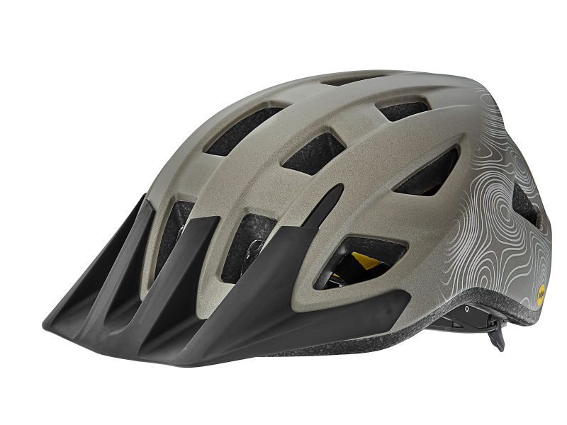 Black Grey Gradient Cross Adjustable Adults Bike Helmet with Detachable Visor 