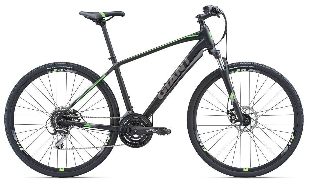 green and black giant mountain bike