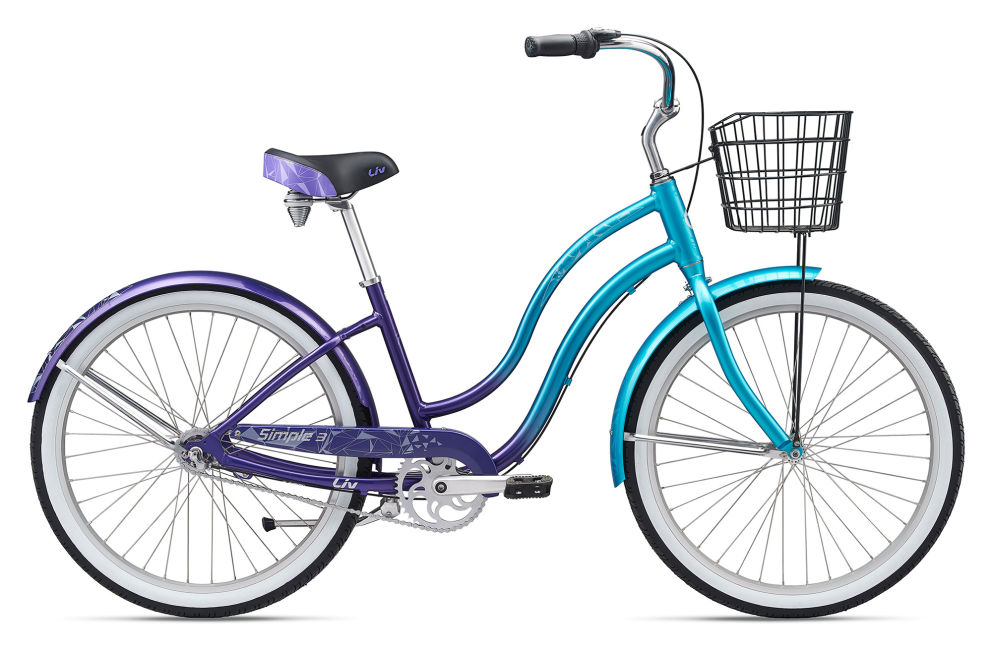 purple women's cruiser bike
