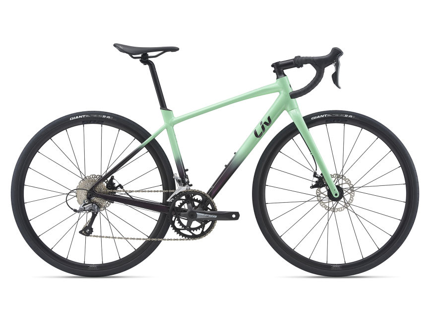 Green/black Liv Avail AR 4 women road bike with Shimano Claris groupset and disc brakes