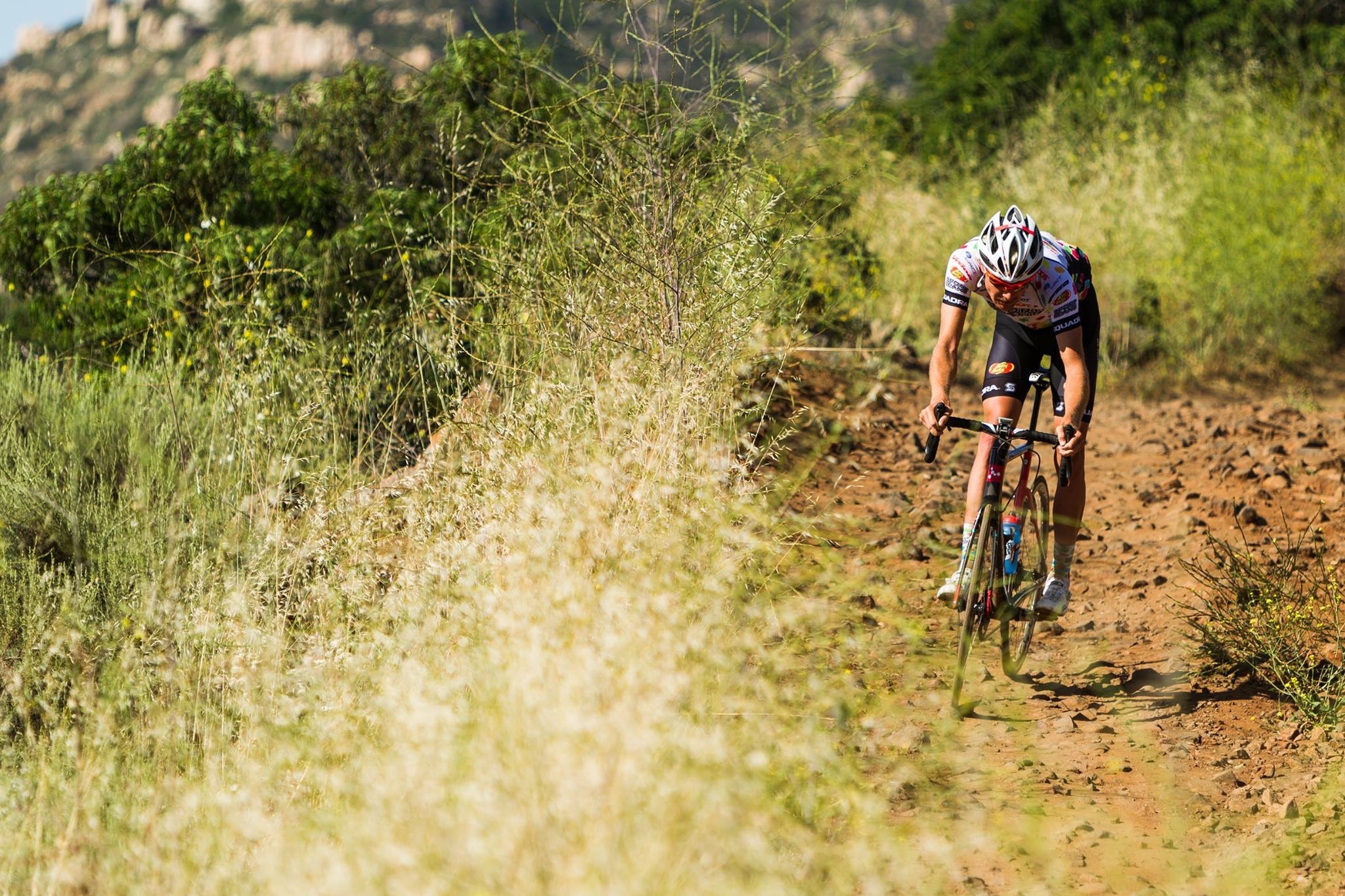 Josh Berry winning Belgian waffle ride on a gravel bike