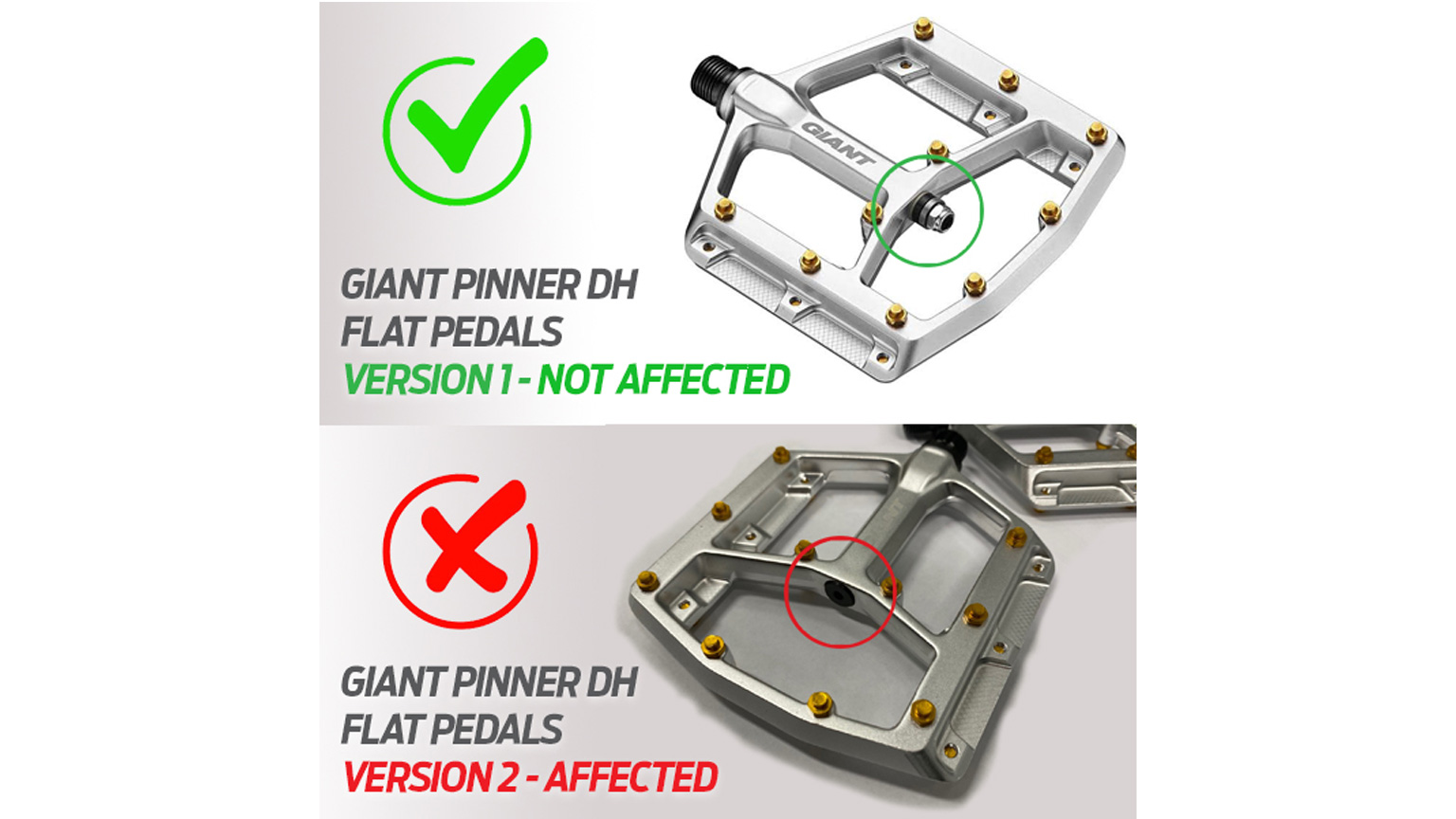 Pinner DH Pedal Recall | Giant Bicycles 