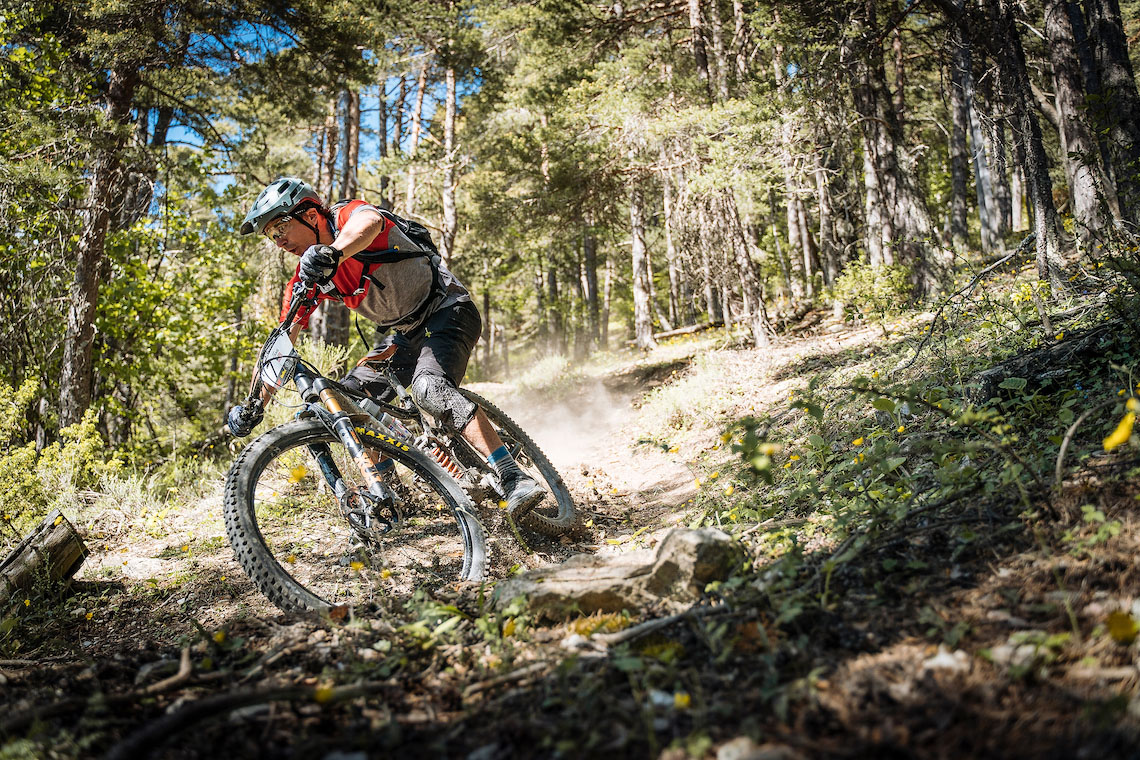 Reign mountain bike in action
