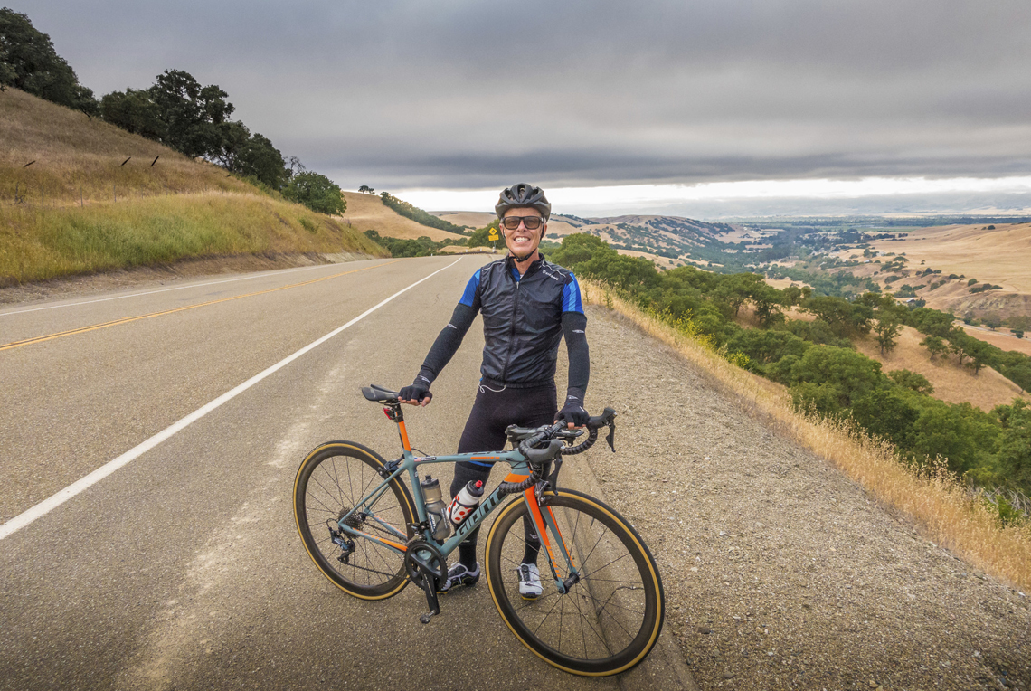 Cyclist with TCR Advanced SL 2 road bike