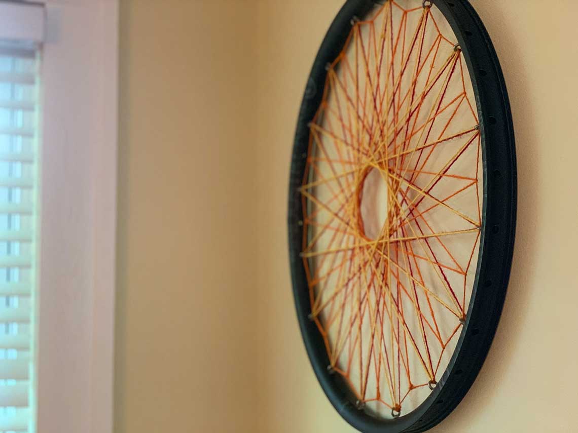 Recycled bicycle online art